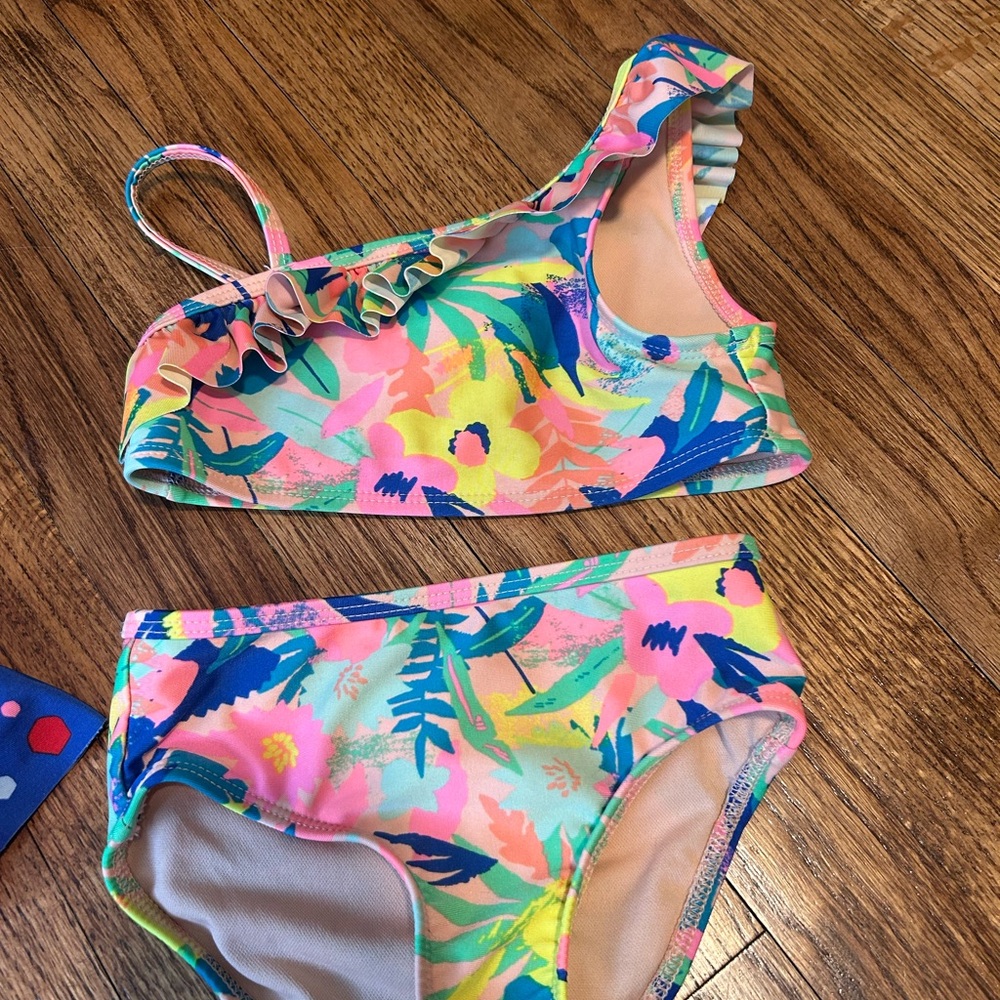 Cat & Jack Tropical Print Kids Bikini